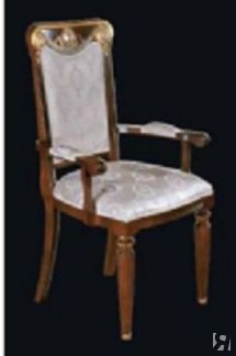 Стул-кресло с подлокотниками, обивка из белой ткани, Bacci Ciac