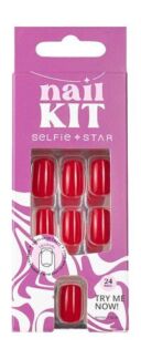 Набор накладных ногтей формы мягкий квадрат Selfie Star Short Length Nails