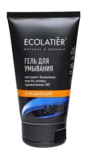 Гель для умывания с экстрактом базилика и маслом оливы Ecolatier Men Очищаю