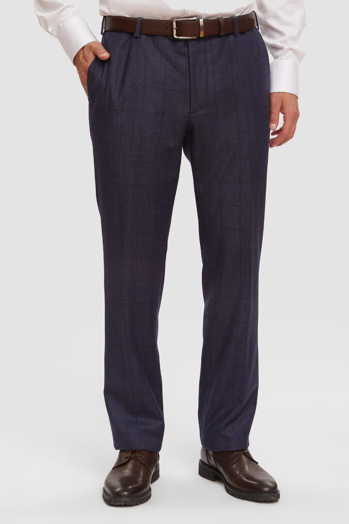 Брюки из шерсти в клетку с водоотталкивающей обработкой Kanzler