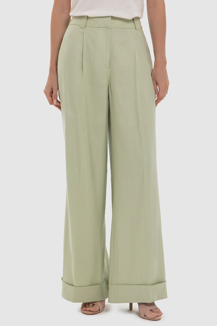 Брюки изо льна и вискозы Kanzler