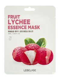 Антивозрастная тканевая маска для лица с экстрактом личи Lebelage Fruit Lyc