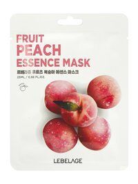 Увлажняющая тканевая маска для лица с экстрактом персика Lebelage Fruit Pea