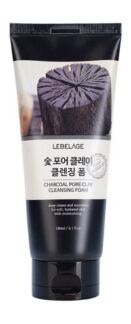 Очищающая пенка для сужения пор лица с углем Lebelage Charcoal Pore Clay Cl