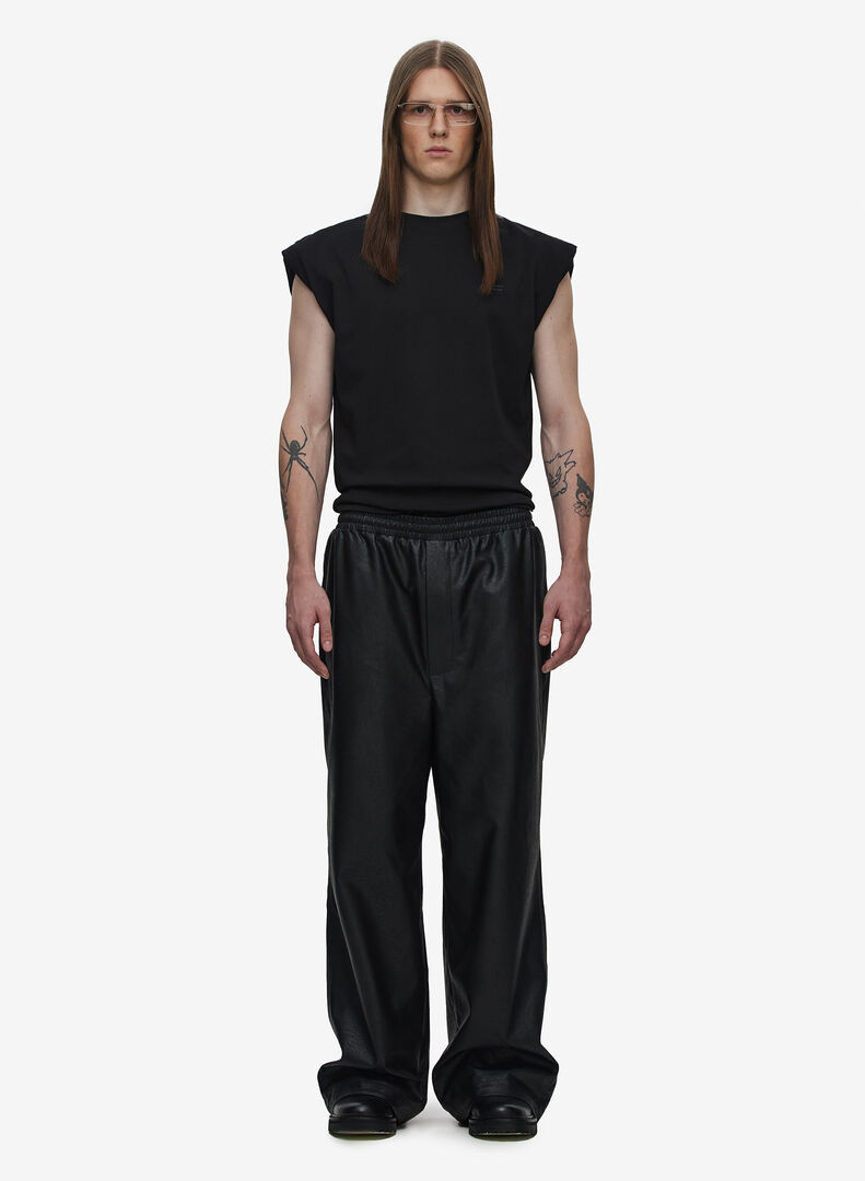 Брюки  Crumpled Faux-Leather Black FABLE фото 1