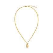 Колье Faceted Diamond Pendant Necklace – Gold LUV AJ фото 3