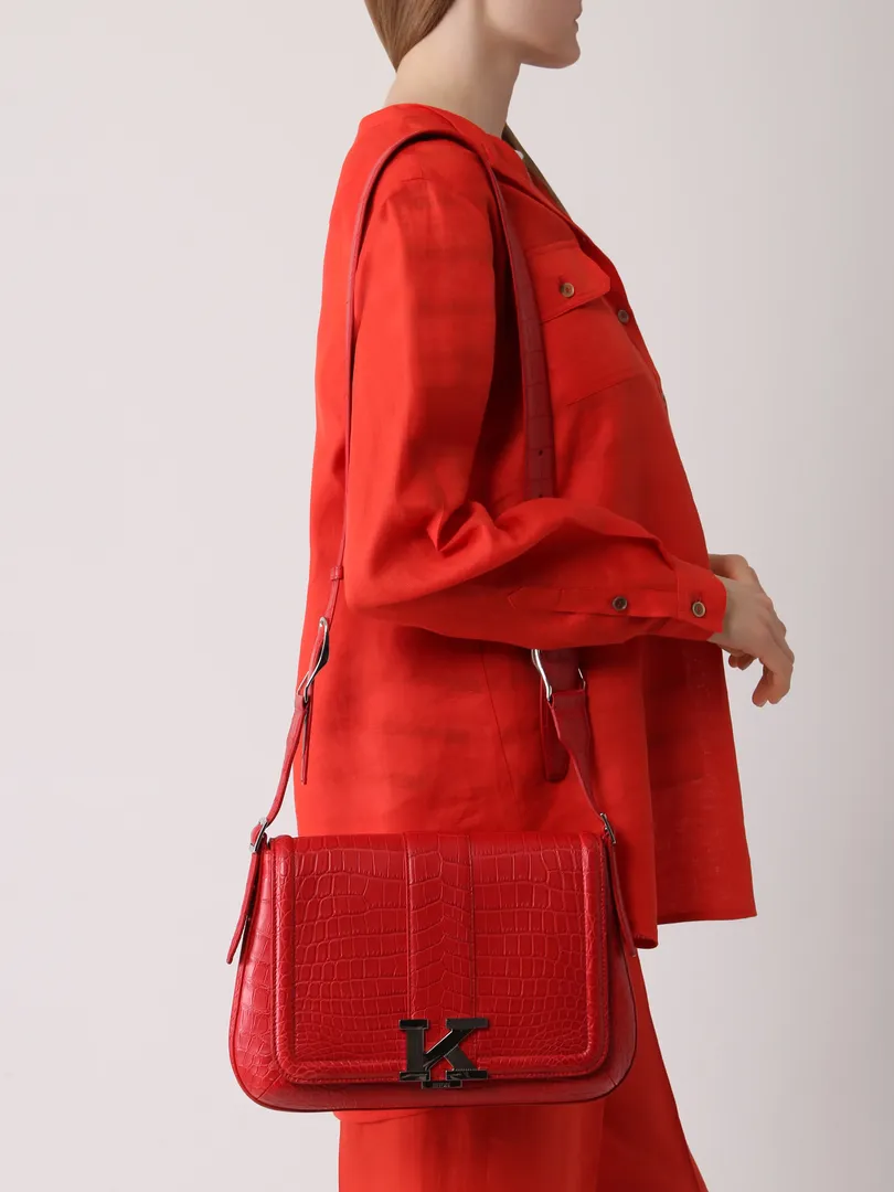 Сумка из кожи крокодила KITON