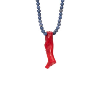 Колье Coral Pendant Necklace – Blue HOLLY JUNE