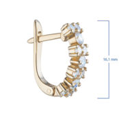 Серьги из желтого золота э0312сг12141900_white ЭПЛ Даймонд э0312сг12141900_ 8700000656772 фото 2