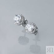 Серьги из белого золота с выращенными бриллиантами e4712ps04191700 ЭПЛ Дайм 8700000788558 фото 4