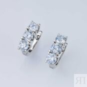 Серьги из белого золота э4712сг01230102_white ЭПЛ Даймонд э4712сг01230102_w 8700000343092 фото 4