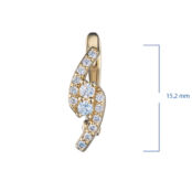 Серьги из желтого золота э0312сг11190050_white ЭПЛ Даймонд э0312сг11190050_ 8700000258013 фото 2