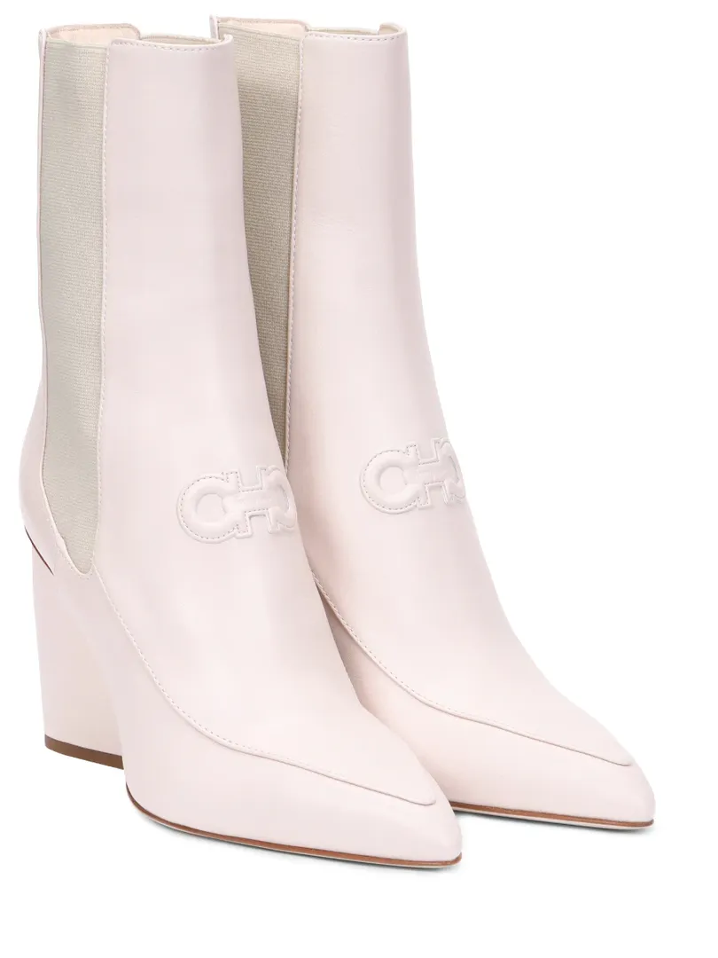 Ботильоны кожаные S.FERRAGAMO