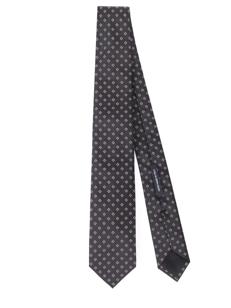 Галстук шелковый с принтом BOSS