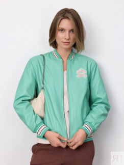 Just Clothes Бомбер из экокожи