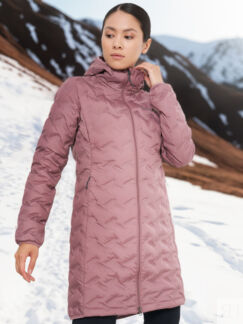 Пуховик женский Columbia Delta Ridge II Long Down Jacket, Розовый