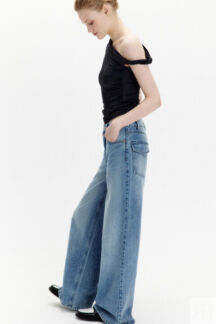 Джинсы wide leg широкие с высокой посадкой befree