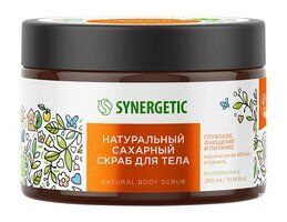 Сахарный скраб для тела с ароматом карамельного яблока и ванили Synergetic