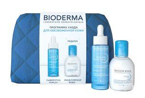 Набор для ухода за обезвоженной кожей лица в косметичке Bioderma Hydrabio П