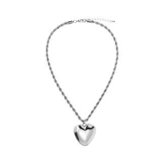 Колье Silver Big Heart Necklace FREE FORM