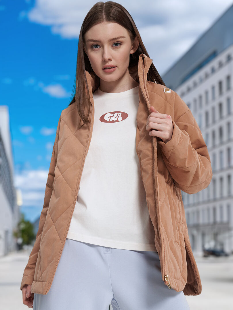 Куртка утепленная женская FILA, Бежевый 133232FLA-T1 фото 1