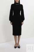 Платье трикотажное с пышным рукавом облегающее TWINSET фото 1