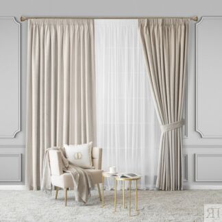 Комплект штор с подхватами Togas Роверо экрю 280x300 см 4 предмета
