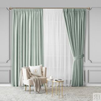 Комплект штор с подхватами Togas Роверо мятный 280x300 см 4 предмета