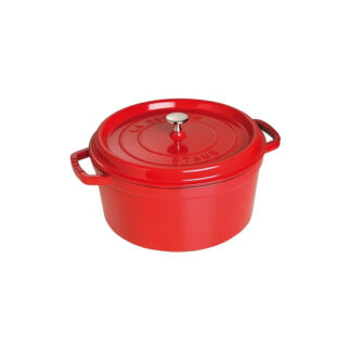 Кокот Staub круглый вишнёвый 28 см, 6,7 л Staub