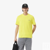 Мужская хлопковая футболка Lacoste с коротким рукавом фото 1