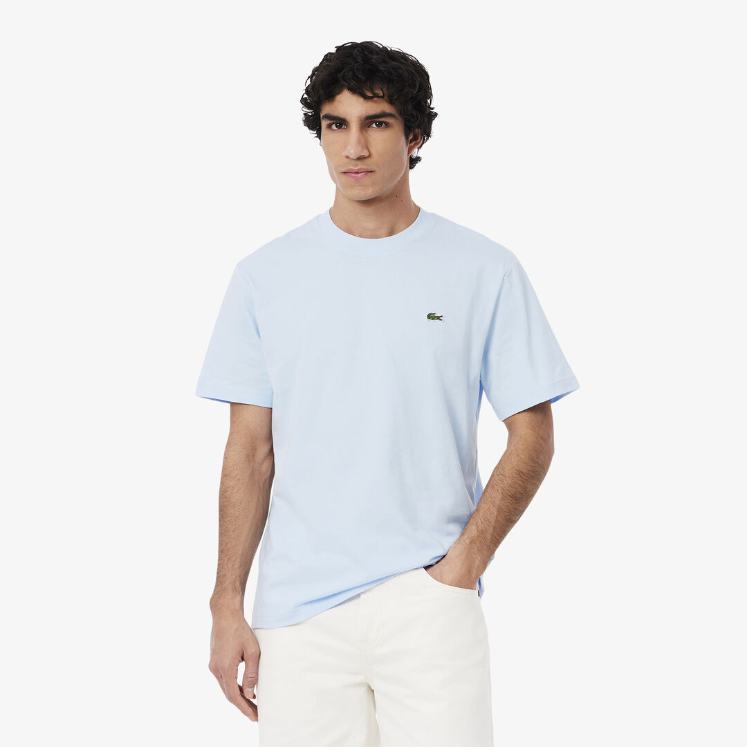 Мужская хлопковая футболка Lacoste с коротким рукавом фото 1