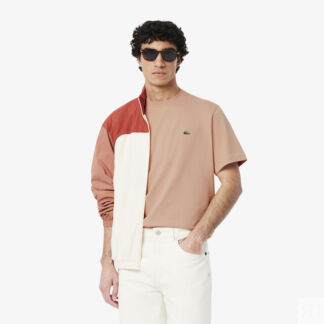 Мужская хлопковая футболка Lacoste с коротким рукавом