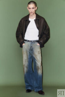 Джинсы широкие с эффектом dirty denim befree