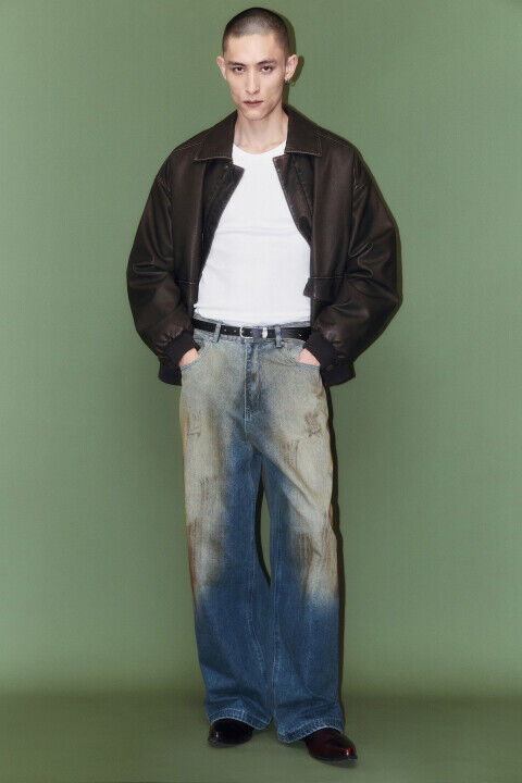 Джинсы широкие с эффектом dirty denim befree 4680704153118 фото 1