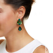 Серьги Sparkling Green Earrings DÉJÀ VU фото 3