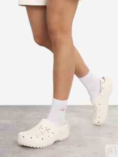 Сабо женские Crocs Classic Floral Cut Out, Белый