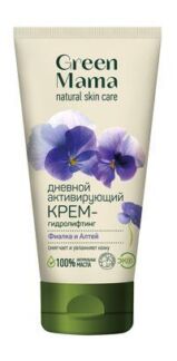 Дневной активирующий крем-гидролифтинг для лица Green Mama Фиалка и алтей