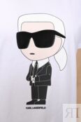 Футболка из хлопка Ikonik Karl Lagerfeld фото 4