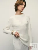 Джемпер из хлопка с асимметричным краем Zarina ZR2504023303-2 фото 1