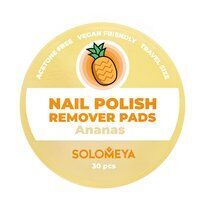 30 салфеток для снятия лака без ацетона с ароматом ананаса Solomeya Nail Po