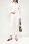 Брюки хлопковые зауженного кроя TWINSET фото 2