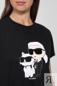 Футболка из хлопка Ikonik Karl Lagerfeld фото 4