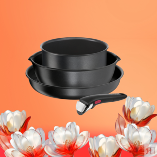 Набор посуды Ingenio Daily Chef Black 4 предмета 18/22/26 см L7629453 Tefal