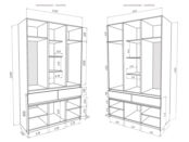 Распашной шкаф-витрина Фабрика Стиль Сольер Гранд 3Ф-А s10623 фото 3