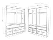 Распашной шкаф-витрина Фабрика Стиль Сольер Гранд 4Ф s10625 фото 3