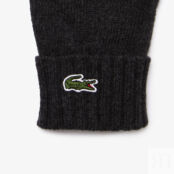 Шерстяные перчатки Lacoste с вышивкой фото 2