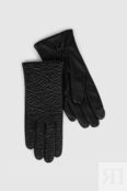Кожаные перчатки с тисненым узором ECCO фото 2