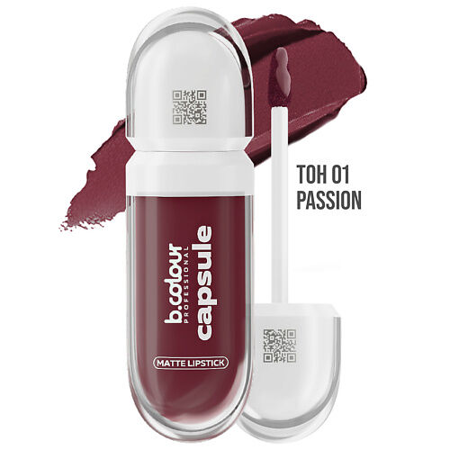 B.COLOUR PROFESSIONAL Помада матовая для губ бордовая CAPSULE