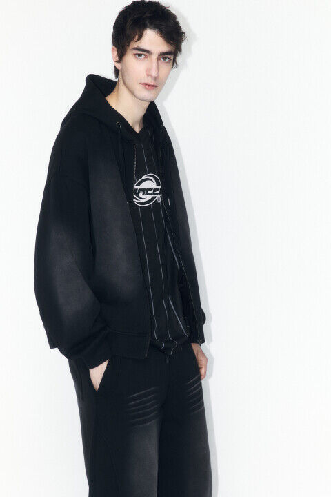 Худи-зипка oversize с вареным эффектом befree 4680704523003 фото 1