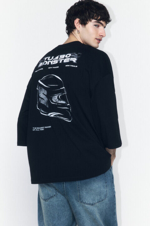 Футболка oversize хлопковая с принтом befree 4680704376920 фото 1